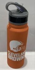 Cleveland Browns NFL 25oz Single Wall Stainless Steel Flip Top Water Bottle