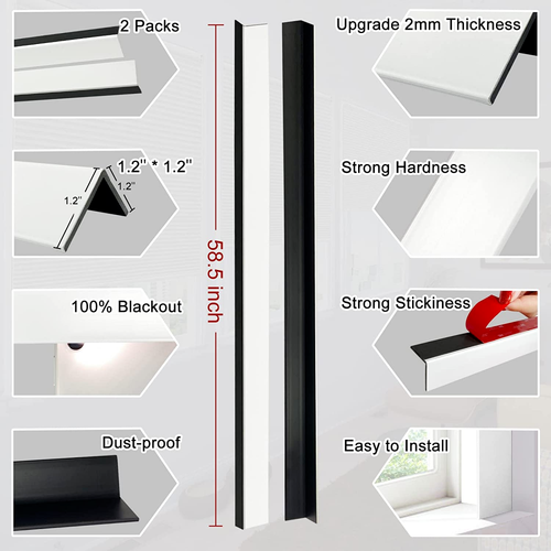 window light blocker keego pvc strip for window side gap light blocker blinds - Picture 4 of 22