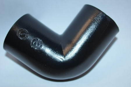 HYMER MOTORHOME CARAVAN MARINE WASTE WATER PIPE CONNECTOR 90 DEGREE 28MM BLACK