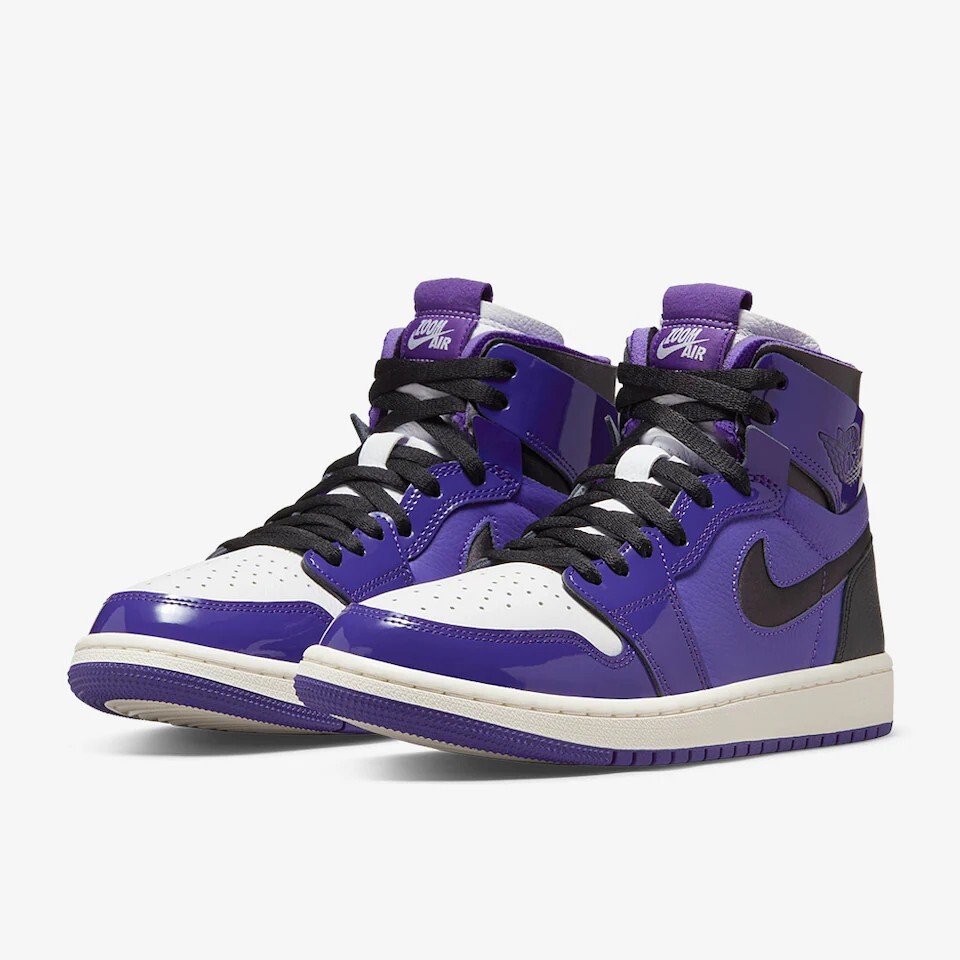 Size UK 5 - Jordan 1 Zoom Air Comfort CMFT Court Purple Patent