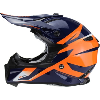 Viper RS-X221 MX Enduro Motocross Motorrad ACU ECE 22.06 Helm - Blau/Orange