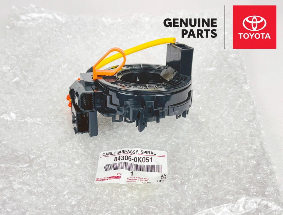 Cable espiral de resorte de reloj genuino Toyota Yaris Fortuner Hilux OEM 84306-0K051 Foto 4 de 4