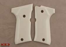 KSD Brand Beretta 92 Compact Compatible Ivory Acrylic Grips