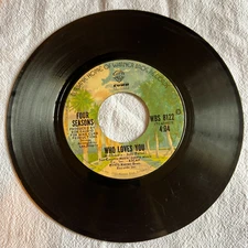 Vinyl 45 Record Four Seasons Who Loves You / Disco Version