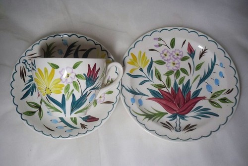 Vintage Retro Midwinter Stylecraft BELLA VISTA Cup Saucer Side Plate Trio - Picture 6 of 6