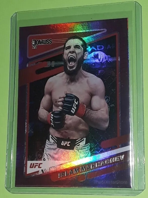 2022 Panini Donruss UFC Islam Makhachev Card No 1 PURPLE FLOOD Mint #1 CHAMPION