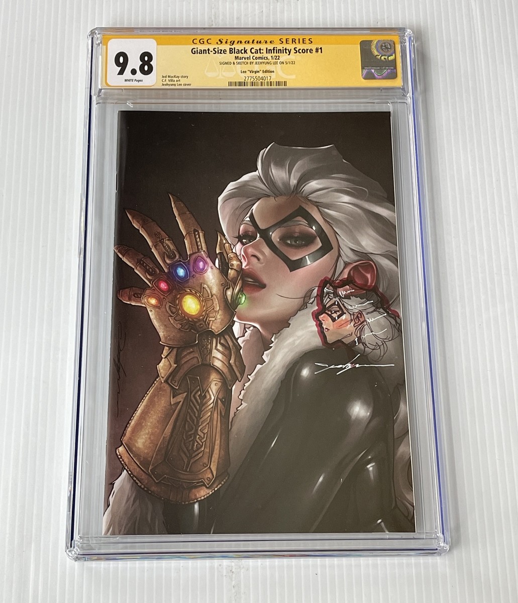 Jeehyung Lee Signed Sketch Black Cat Infinity Virgin Marvel Comics