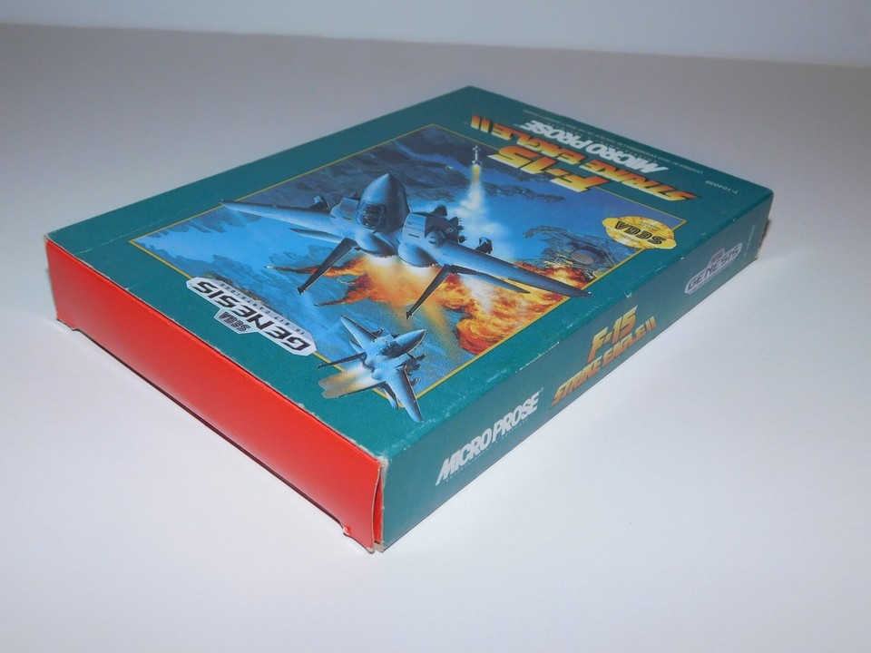 AUTHENTIC Sega Genesis 1993 F-15 STRIKE EAGLE II 2 BOX ONLY - COMPLETE ...