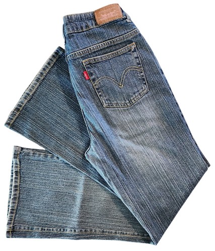 Levis Jeans Girls 14 1/2 517 Flare Relaxed Stretch Denim Jeans Y2K