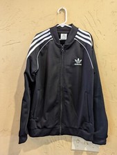 Adidas Jacket Youth Medium 11-12 Years Black Outdoor Athletic Casual Full Zip