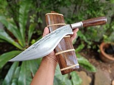"Cuchillo de campamento de caza E-nep machete personalizado 10,5"" disco de arado hoja forjada, palo de rosa"