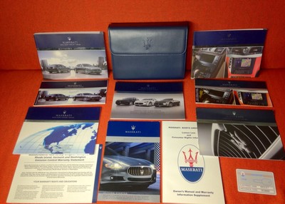 2013 2012 MASERATI QUATTROPORTE OWNERS MANUAL + MEDIA/NAVIGATION BOOK CLEAN MINT