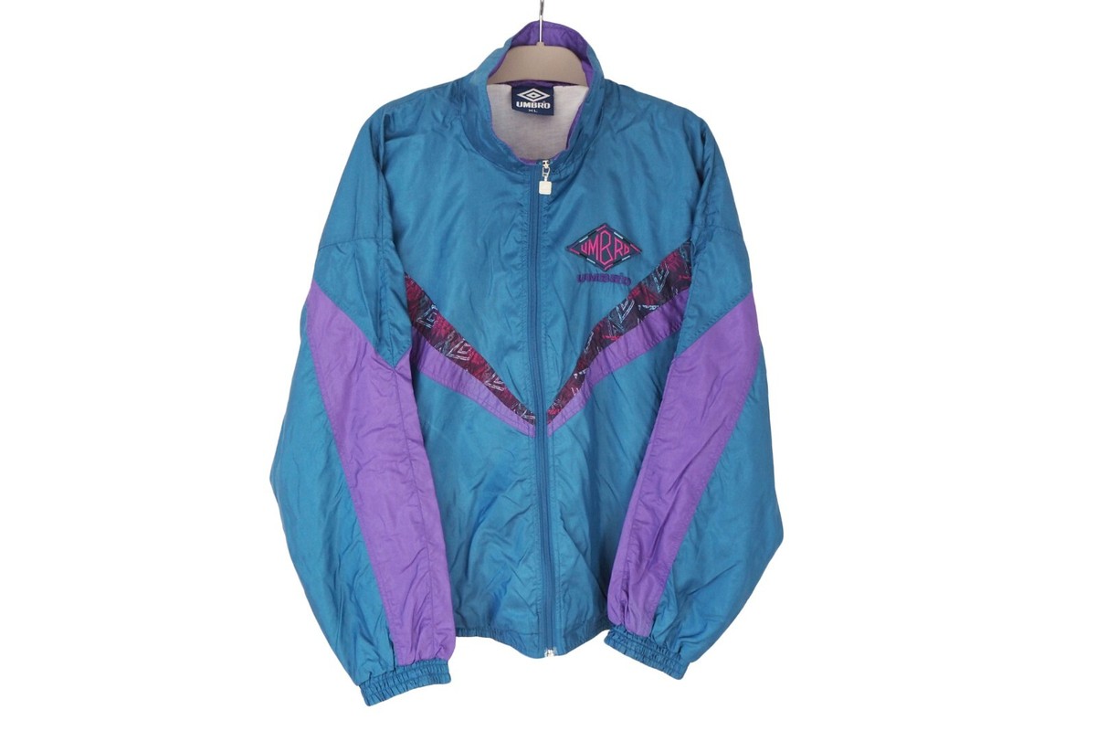 Vintage UMBRO Track Jacket Full Zip Size XL blue 90s sport