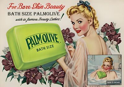 Palmolive Seife Klassische Kunst Retro Poster Wohnzimmer Deko Wand Zuhause Bild A4