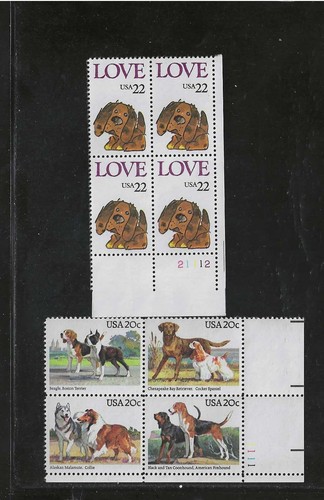 US SCOTT #2202 & 2098-2301 TWO PLATE BLOCKS OF 4 MNH TAKE A LQQK !