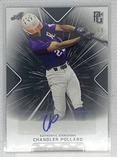 2021 LEAF PERFECT GAME CHANDLER POLLARD BLACK PAPER AUTO # 14/50