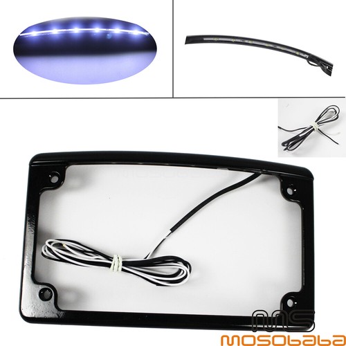 License Plate Holder Frame w/Mini LED Rear Turn Signal Lamp For Sportster S 21up - Picture 8 of 9