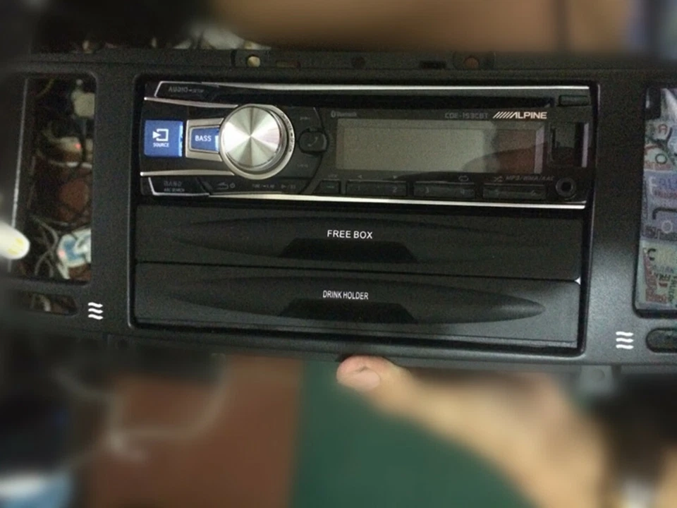 Portavasos Doble Din Tablero Radio Instalación Bolsillo Caja Almacenamiento Accesorios Coche Foto 2 de 4