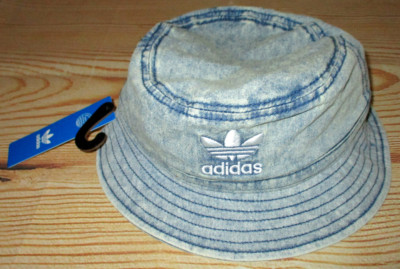 MENS ADIDAS DENIM BLUE BUCKET HAT ONE SIZE