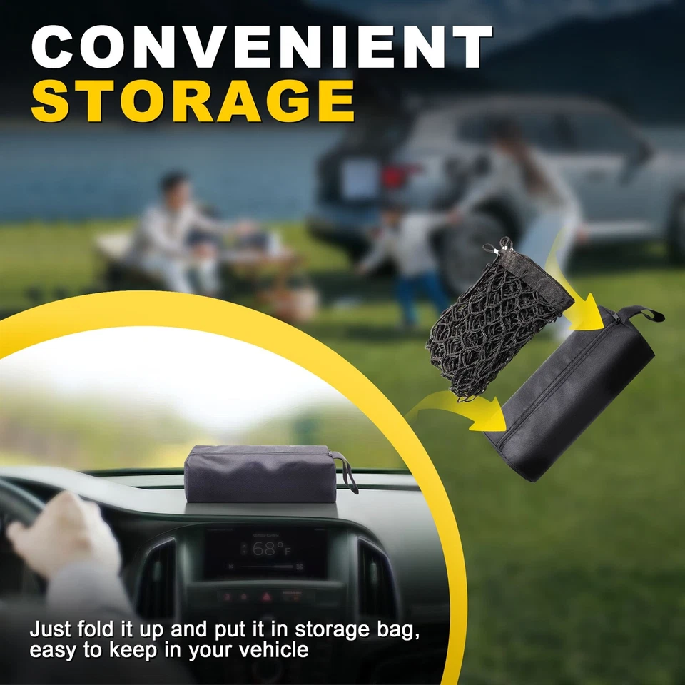 Red de carga elástica organizador de almacenamiento de malla para camioneta Toyota Tacoma 2005-24 EE. UU. Foto 4 de 4