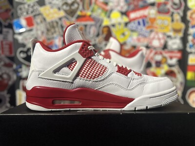 Nike Air Jordan 4 Retro Alternate 89 White Red Mens Size 12