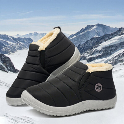 Men's Snow Boots Winter Outdoor Fleece Warm Non-slip Hiking