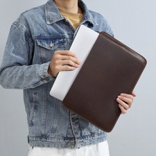 Genuine Leather Laptop Bag Sleeve Case 13" 14" For Macbook Air Pro 13 14 M4 M3