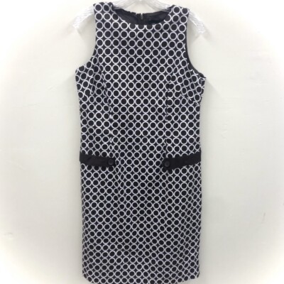 Anthropologie Max & Cleo Brown O-Ring Mocha Sleeveless Shift Dress Womens 12 New