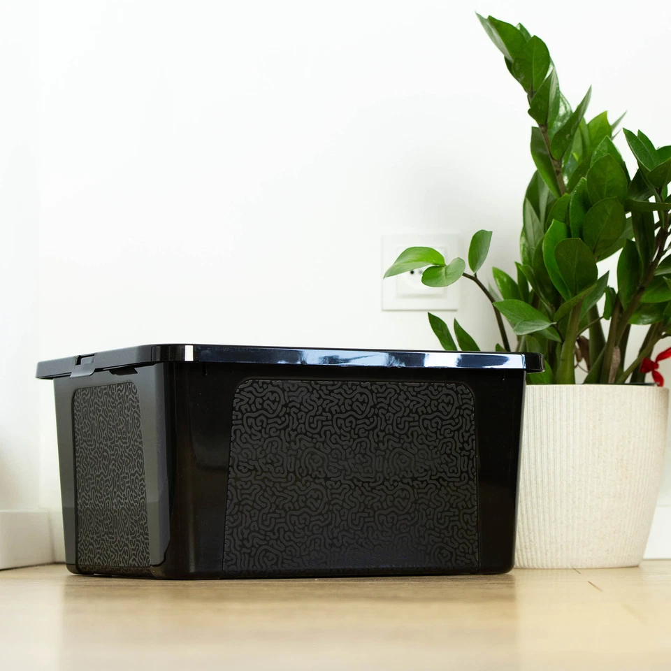 Aufbewahrungsbox Mit Deckel Kunststoffbehälter Container 40x33x20 cm, 20 L - Bild 4 von 4