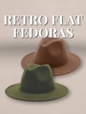 Retro Flat Fedora Hat