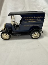 USPS Postal Truck Locking Coin Bank ERTL Vintage Ford 1912 New. With COA.