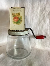 Vintage Androck Manual Nut Chopper Grinderwith Flowers Made in USA Nice