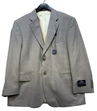 Stafford Classics Mens Suit Jacket Blazer Size 42S Gray Single-Breasted Two-Butt