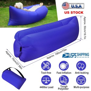 Inflatable Lounger Air Sofa Couch Beach Bed Lazy Chair Sleeping Anti-Leaking New