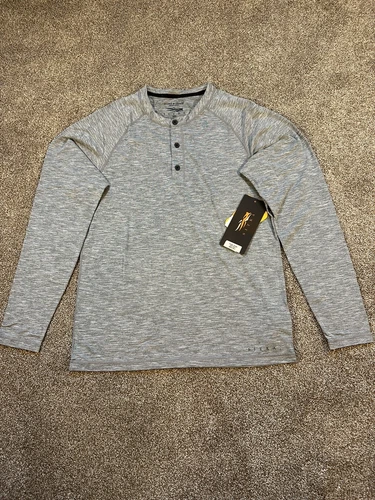 Sitka Insect Shield UPF 30 Mens S Hanger Henley Long Sleeve Hunting Shirt 80022