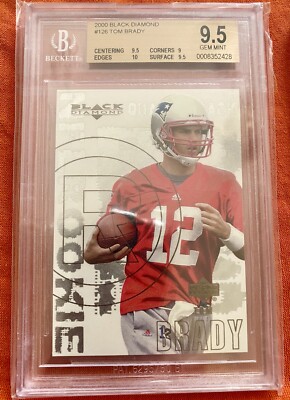 2000 UD Black Diamond Tom Brady #126 - HOF Rookie RC - BGS 9.5 GEM