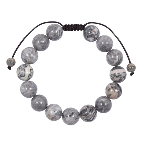 Natural Stone Adjustable Bracelet - 12mm - Picture 41 of 67