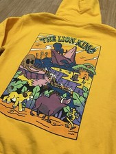 Disney Lion King Hoodie Hakuna Matata Pullover Sweatshirt Yellow Unisex Small