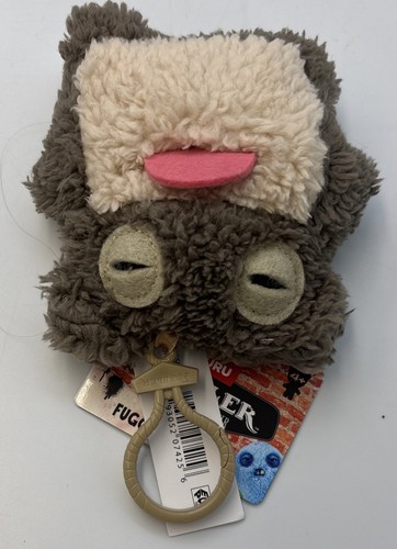 Fuggler Funny Ugly Monster Keychain Plush NWT Keyring Series 2. Sq Bear Brown - Picture 7 of 10