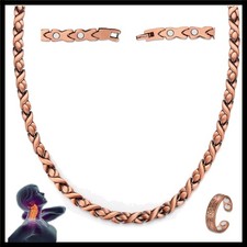 Copper Magnetic Necklace for Women Men Ultra Strength Ring Magnets