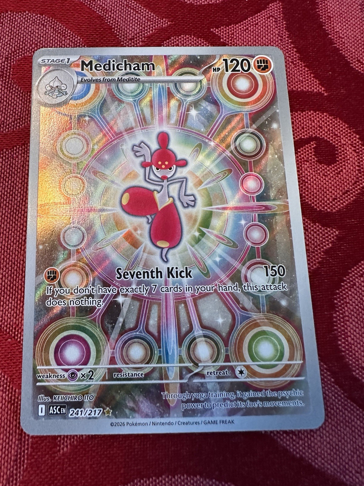 Medicham 241/217 Illustration Rare Ascended Heroes Pokémon TCG Mint NM