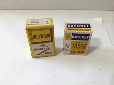 2 Boxes Vintage Carpet Tacks Hillwood and Bayonet Brands