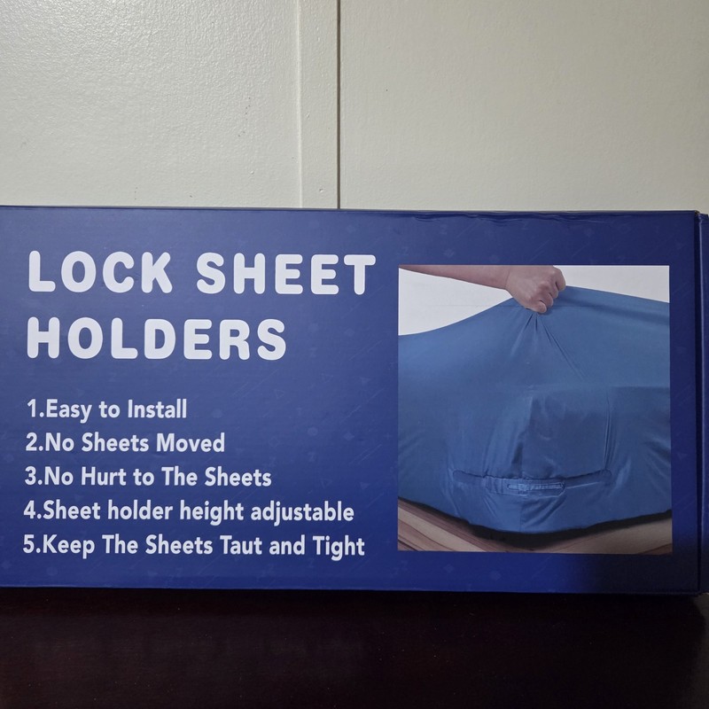 Bed Sheet Holder with Lock Strips Bedsheet Clips Keep Sheets Firm