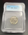 1937 5c Buffalo Nickel Coin ICG AU55 About Unc Certified