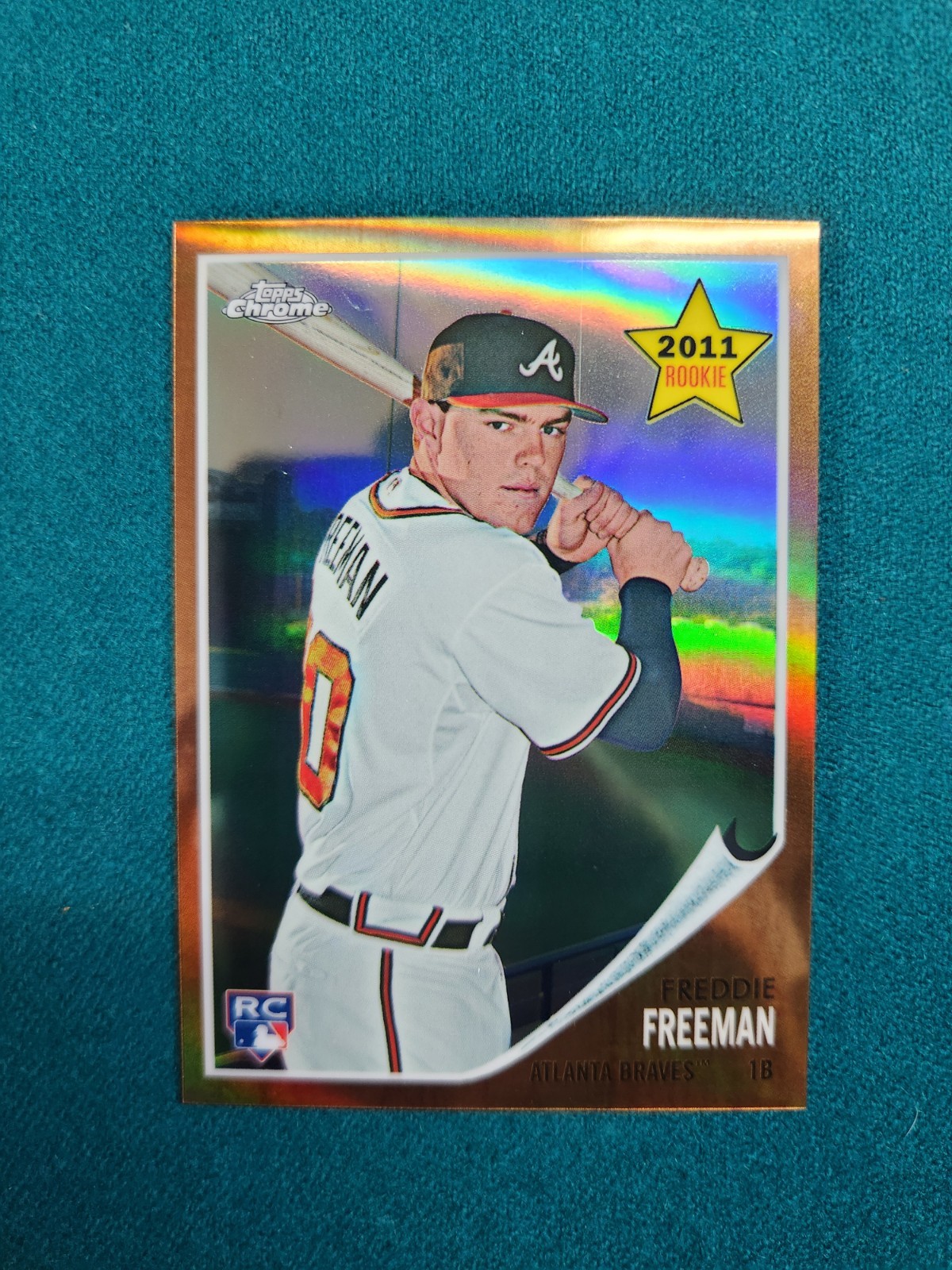 2011 Topps Heritage - Chrome Freddie Freeman #C113 Refractor /562 (RC)