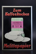 altes Reklame Blechschild, Melitta Kaffee Papier 1950/60