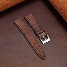 Quality Crazy Horse Cowhide Watch Strap Quick Release Genuine Leather Band 20mm