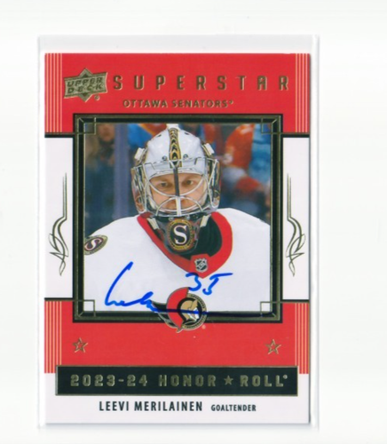 LEEVI MERILAINEN autographed SIGNED '23/24 OTTAWA SENATORS "Honor Roll" card