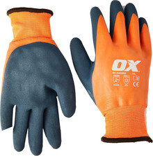 OX Waterproof Thermal Latex Glove Size 9 / Large, Orange/Blue