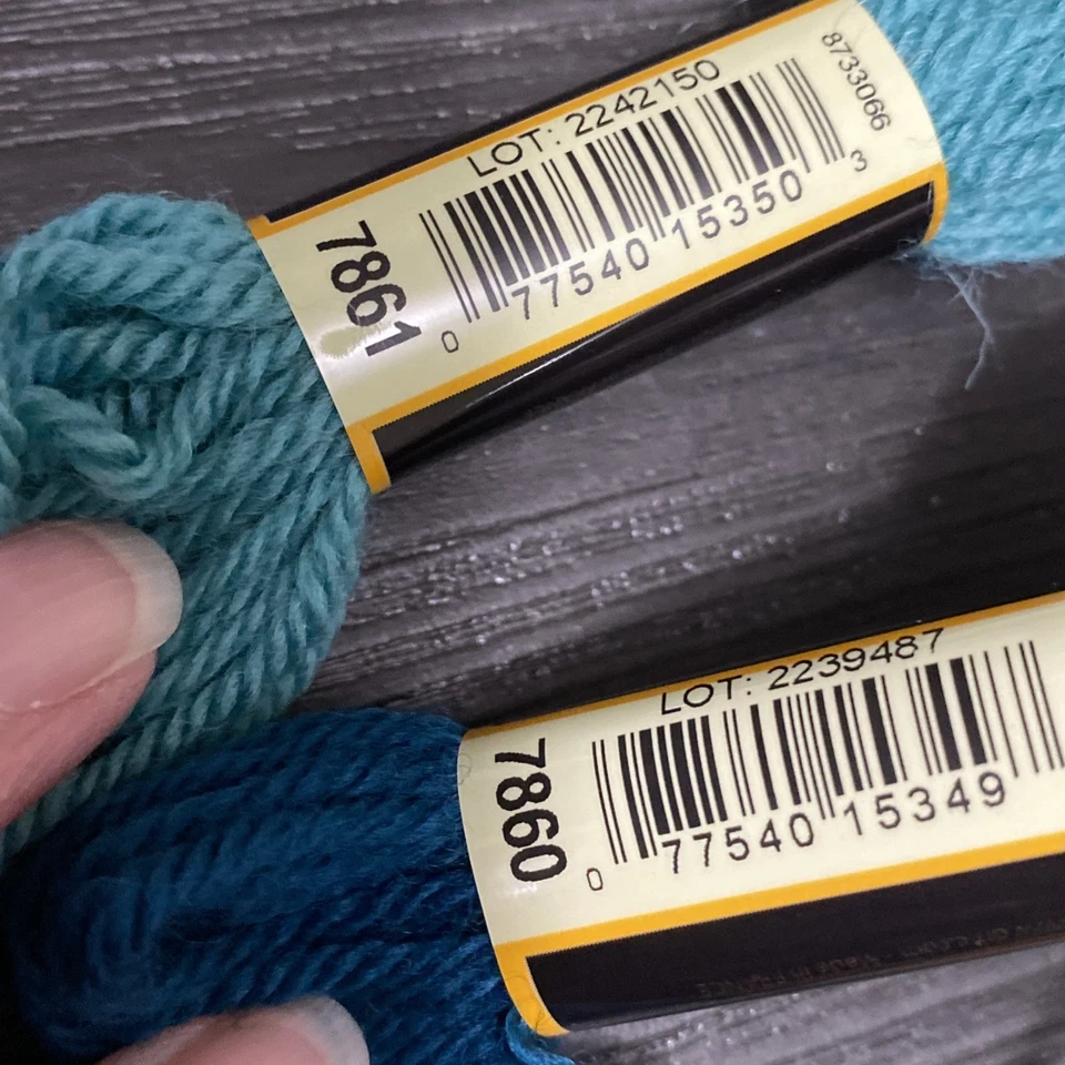 DMC Ocean & Sky Tapestry Wool Pack of 12 Skeins 100% Pure Wool-Open/Used Box  - Image 4 of 4